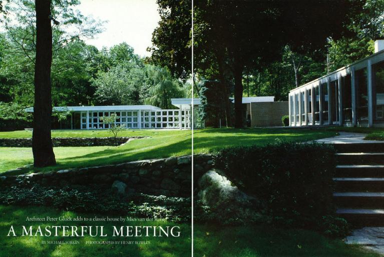 Image of Masterful Meeting: Gluck adds to Mies van der Rohe house
